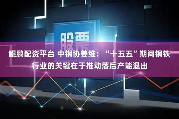 鲲鹏配资平台 中钢协姜维：“十五五”期间钢铁行业的关键在于推动落后产能退出